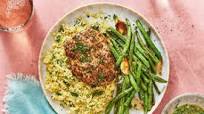 Pan-Roasted PORK CHOP with Persian Spices, Couscous & Green Beans Pan-Roasted PORK CHOP with Persian Spices, Couscous & Green Beans