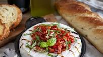 Baked Brie-Schetta Recipe with Grilled Baguette Slices Baked Brie-Schetta Recipe with Grilled Baguette Slices