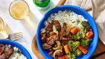 Japanese Beef & Rice Bowls with Roasted Broccoli & Carrots Japanese Beef & Rice Bowls with Roasted Broccoli & Carrots