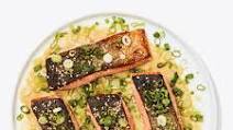 Crispy-Skin Salmon with Miso-Honey Sauce Crispy-Skin Salmon with Miso-Honey Sauce