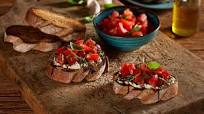 Tomato Bruschetta with Creamy Garlic and Herb Cream Cheese Tomato Bruschetta with Creamy Garlic and Herb Cream Cheese