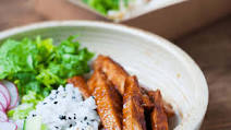 Korean Pork Medallions Rice Bowl Korean Pork Medallions Rice Bowl