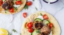 Greek Turkey Meatball Gyro with Tzatziki