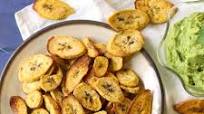 Air fryer Plantain Chips with Creamy Guacamole Air fryer Plantain Chips with Creamy Guacamole