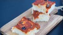 Sardenaira / Pizzalandrea (focaccia topped with tomato, anchovy, olives and capers) - Liguria Sardenaira / Pizzalandrea (focaccia topped with tomato, anchovy, olives and capers) - Liguria