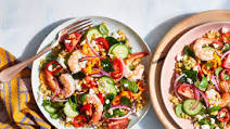 Greek Salad with Shrimp and Kamut Greek Salad with Shrimp and Kamut