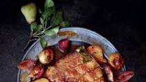 Italian-styled pork belly roasted with verjuice and pears Italian-styled pork belly roasted with verjuice and pears