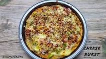 Cheese Burst Pizza Recipe | Whole wheat cheese burst pizza Cheese Burst Pizza Recipe | Whole wheat cheese burst pizza