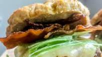 Loaded Bacon Cheeseburger on Carnivore Bun Loaded Bacon Cheeseburger on Carnivore Bun