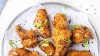 Air Fryer Chicken Wings with Spicy Asian Wing Sauce Air Fryer Chicken Wings with Spicy Asian Wing Sauce