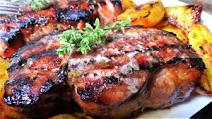 Grilled Pork Chops & Peaches Grilled Pork Chops & Peaches