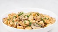 Chicken, Mushroom, and Ancient Grain Risotto stovetop cooking Chicken, Mushroom, and Ancient Grain Risotto stovetop cooking