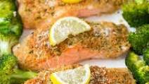Sheet Pan Parmesan Crusted Salmon with Broccoli Sheet Pan Parmesan Crusted Salmon with Broccoli