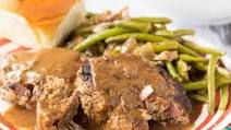 Onion Burger Steaks with Brown Gravy Onion Burger Steaks with Brown Gravy