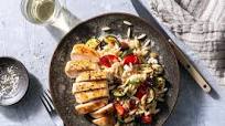 Chicken breasts with Greek orzo salad Chicken breasts with Greek orzo salad