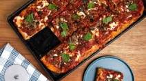 Sheet Pan Sausage and Mushroom Pizza Sheet Pan Sausage and Mushroom Pizza