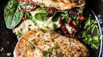 Stuffed Chicken Breast with Spinach, Cheese and Sun-Dried Tomatoes Stuffed Chicken Breast with Spinach, Cheese and Sun-Dried Tomatoes