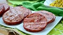 Grilled Honey Bourbon Glazed Ham Steaks Grilled Honey Bourbon Glazed Ham Steaks