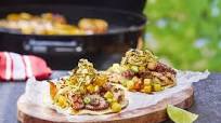 Tostadas de camarón con pulpo Tostadas de camarón con pulpo