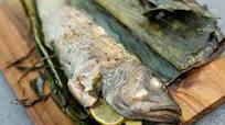 Vietnamese Stuffed Bass Wrapped in Banana Leaf Vietnamese Stuffed Bass Wrapped in Banana Leaf