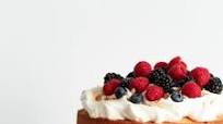 Lemon Coconut Cake with Cream and Berries Lemon Coconut Cake with Cream and Berries