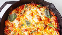 Skillet Butter Bean Recipe with Pizza Cheese & Spinach Skillet Butter Bean Recipe with Pizza Cheese & Spinach