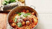 Spaghetti, pork & veal meatballs Spaghetti, pork & veal meatballs