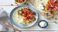 Crispy Chickpea Tacos with Guacamole and Roasted Vegetables Crispy Chickpea Tacos with Guacamole and Roasted Vegetables