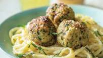 Linguine Al Limone with Grilled Chia-Chicken Meatballs Linguine Al Limone with Grilled Chia-Chicken Meatballs