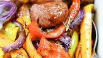 Easy Sheet Pan Sausage and Peppers Easy Sheet Pan Sausage and Peppers