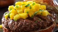 Caribbean Beef Burgers With Mango Salsa Caribbean Beef Burgers With Mango Salsa