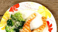 Grilled Salmon Steak With Broccoli Grilled Salmon Steak With Broccoli