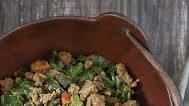 Kenyan Braised Collard Greens and Ground Beef Kenyan Braised Collard Greens and Ground Beef