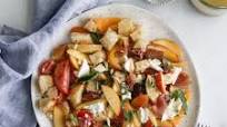 peach panzanella salad peach panzanella salad