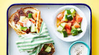 Greek Pork Gyro with Chopped Salad & Garlic Sauce Greek Pork Gyro with Chopped Salad & Garlic Sauce