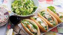 Salmon Po' Boy Sandwiches with Remoulade Sauce & Chopped Salad Salmon Po' Boy Sandwiches with Remoulade Sauce & Chopped Salad