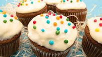 Chocolate cupcakes with frosting for carnival Chocolate cupcakes with frosting for carnival