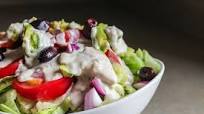 Green Salad with Creamy Greek Dressing and Avocado Green Salad with Creamy Greek Dressing and Avocado