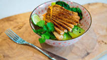 Rebecca Adlington’s Sticky Pork Loin Medallions with Greens, Chilli and Coconut Rice Rebecca Adlington’s Sticky Pork Loin Medallions with Greens, Chilli and Coconut Rice
