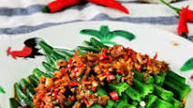 Chinese okra recipe with garlic chili sauce Chinese okra recipe with garlic chili sauce