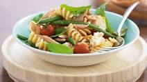 Turkey and goat's cheese pasta salad with tomato and ginger dressing Turkey and goat's cheese pasta salad with tomato and ginger dressing