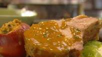 Roast Loin of Pork with Baked Apples and Cider Gravy Roast Loin of Pork with Baked Apples and Cider Gravy