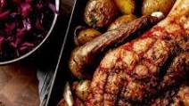 slow roasted duck and potatoes + braised red cabbage slow roasted duck and potatoes + braised red cabbage