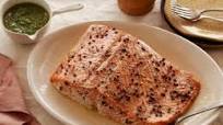 Slow Roasted Salmon with Sage and Parsley Pistou Slow Roasted Salmon with Sage and Parsley Pistou
