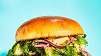 Mushroom And Beef Blended Burger Recipe With Shaved Asparagus Salad Mushroom And Beef Blended Burger Recipe With Shaved Asparagus Salad