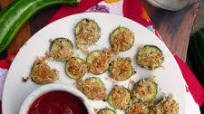Basil Au Gratin Zucchini Bites Basil Au Gratin Zucchini Bites