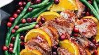 Roasted Cranberry Orange Pork Loin with Green Beans Roasted Cranberry Orange Pork Loin with Green Beans