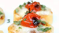 10-Minute Blistered Tomato Crostini w/ Creamy Brie, Aged Manchego, & Sweet Fig Spread 10-Minute Blistered Tomato Crostini w/ Creamy Brie, Aged Manchego, & Sweet Fig Spread