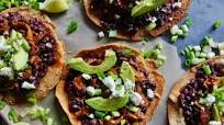 Chicken, Bean, Avocado, and Feta Pita Tostadas Chicken, Bean, Avocado, and Feta Pita Tostadas