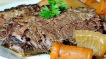 Beer-Braised Bison Brisket with Root Vegetables Beer-Braised Bison Brisket with Root Vegetables